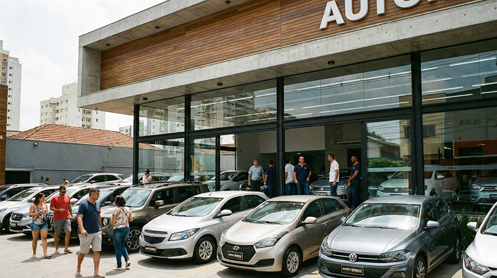 Autocenter vendedor vendas showroom cheio